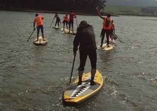En una ruta de SUP
